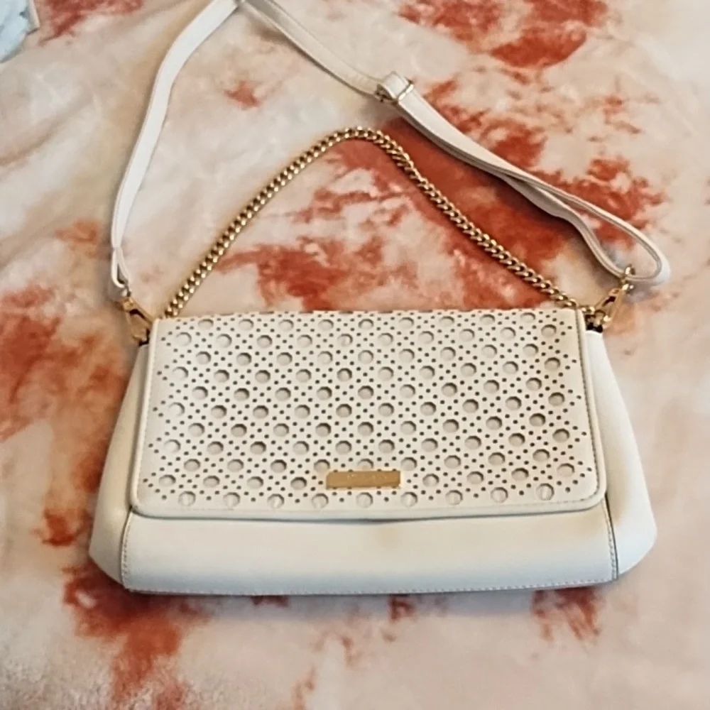 Kate Spade NY White Perforated Bag
